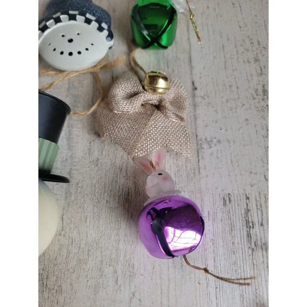 Unique Bell snowman Easter‎ Bunny ornament set